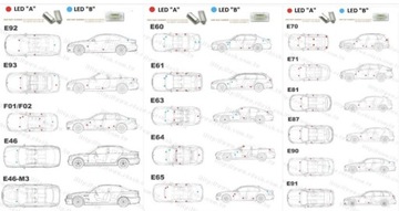 BMW СВЕТОДИОДНОЕ ВНУТРЕННЕЕ ОСВЕЩЕНИЕ, ДВЕРНЫЕ НОЖКИ