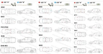 BMW СВЕТОДИОДНОЕ ВНУТРЕННЕЕ ОСВЕЩЕНИЕ, ДВЕРНЫЕ НОЖКИ