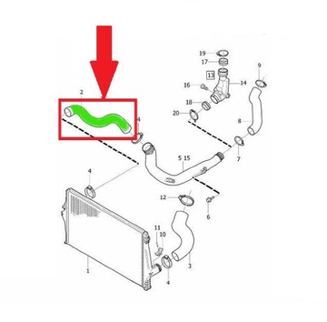 ШЛАНГ ТУРБОИНТЕРКУЛЕРА VOLVO XC70 XC90 2.4 D5