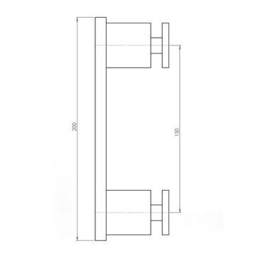 Uchwyt do szkła , Balustrada Aluminium - CZARNY