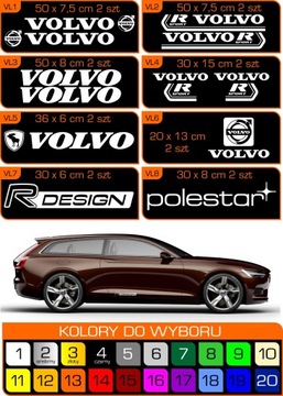 Наклейки VOLVO — 6 дизайнов, в комплекте 2 штуки!