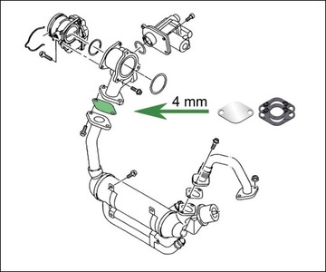 Заглушка EGR 1.4 1.9TDi SKODA Fabia Octavia Superb