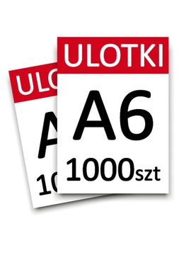 Ulotki A6 1000 szt. jednostronne