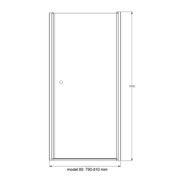 Двери ниши одностворчатые 80 см DUSO
