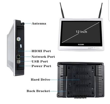 БЕСПРОВОДНОЙ МОНИТОРИНГ WIFI 2-мегапиксельный ЖК-дисплей и сетевой видеорегистратор 4 в 1