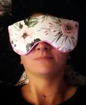Opaska na oczy siemię lniane gorczyca lawenda