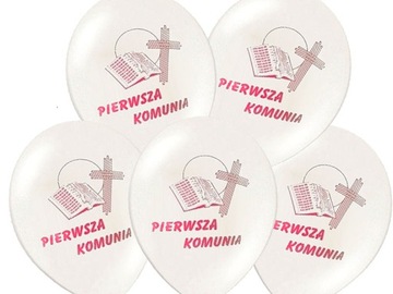 Balony KOMUNIA 6 szt - NAJTANIEJ! WYS. 24H