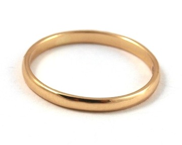 PIERŚCIONEK ZŁOTY OBRĄCZKA RING ZŁOTO 333 2 MM