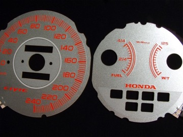 Honda Civic 92-95 tarcze licznika INDIGLO wzór 3