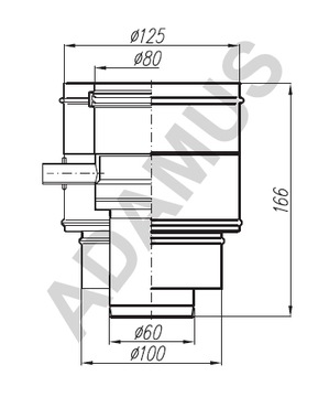 Адаптер турбоконденсатора Vaillant 60/100-80/125