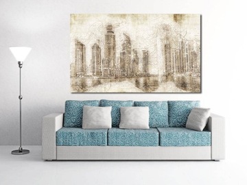 Картина xxl ГОРОД 15 - 120x70, дизайн на холсте