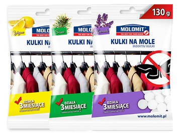 3 X MOLOMIT KULKI ANTYMOLOWE 120G MIX ZAPACHÓW