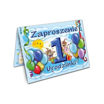 ZAPROSZENIE NA 1 URODZINY ROCZEK CHŁOPIEC-1 SZT