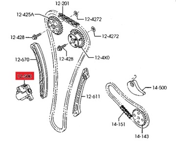 НАТЯЖИТЕЛЬ ЦЕПИ ГРМ OE MAZDA 3 6 CX7 2.3T