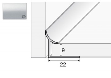 A96 Listwa aluminiowa wewnętrzna SREBRO 100cm