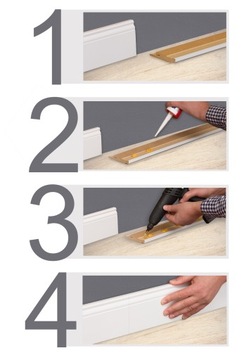 фото ориг. №7, 80x16 mm overlay floor black mdf decorative skirting board beam r2