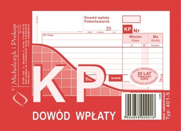 KP dowód wpłaty A6 MICHALCZYK 401-5 80k