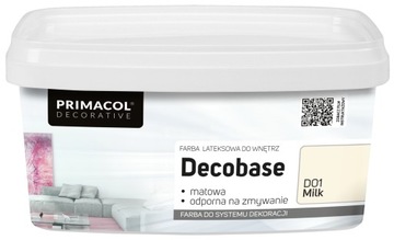Краска декобаза 1л PRIMACOL--D01 МОЛОКО