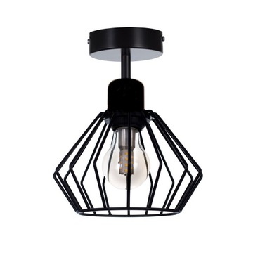 Lampa Wisząca Sufitowa Żyrandol RETRO czarna R01