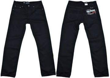 Spodnie męskie jeans Big More 610 czarne L34 pas 88 cm 35/34