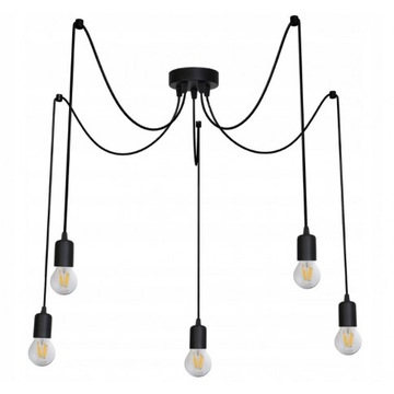 LAMPA WISZĄCA SUFITOWA 5 RAMIENNA LOFT ŻYRANDOL