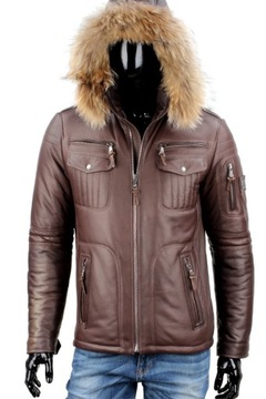 Мужская кожаная утепленная куртка DORJAN PTR124A XXL