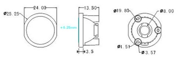 ART Soczewka 45st do Power LED [kolimator-LENS-45]