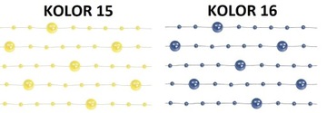 GIRLANDA PERŁOWA 5SZT 6,5 M GIRLANDY PERŁOWE 20KOL