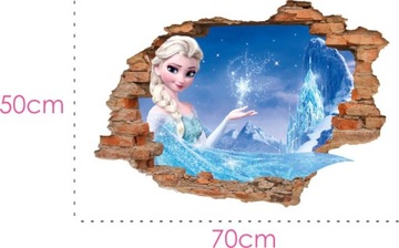 3D наклейки Холодное сердце Эльзы 70х50см