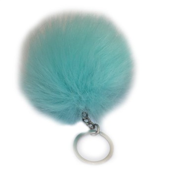 POMPON BRELOK FUTRO KEYCHAIN ZAWIESZKA DO KLUCZY