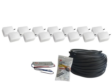 14x Świecąca Kostka Brukowa LED 9X12 KOLORY