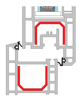 Уплотнители оконные VEKA, комплект