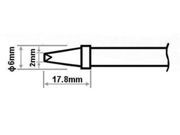 Наконечник для станции ZD-912 ZD-981, плоский 2мм N4-4