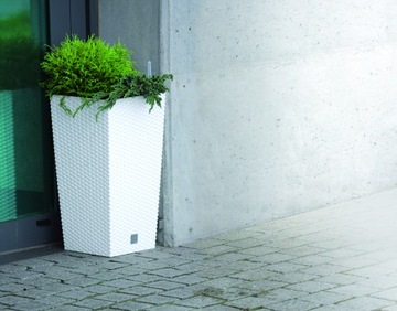 фото ориг. №2, Flowerpot prosperplast 28, 7 centimeters x 28, 7 x 55 centimeters diameter 1 centimeters plastic shades of gray 1 silver