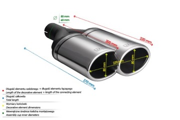 Наконечник декоративный Kadex N2-54 L+R ULTER SPORT