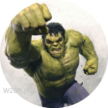 BARDZO GRUBY OPŁATEK NA TORT Avengers Hulk 20 CM