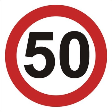 ZNAK OGRANICZENIE PRĘDKOŚCI 50 km/h 60x60 cm 5mm