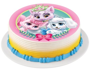 Opłatek na tort PREMIUM 20 CM | Twój napis | Palace Pets Kotek Piesek