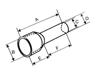 Изолированная кабельная муфта, изолированные гильзы 0,75/8мм C.20.07508 100 шт.