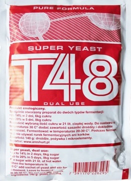 DROŻDŻE gorzelnicze T48 turbo bimber zacier/x10szt