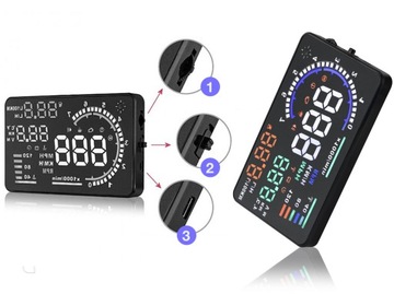 ДИСПЛЕЙ ПРОЕКТОР LED LCD HUD OBD2 5.5 ЧАСЫ