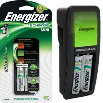 ENERGIZER Мини зарядное устройство AAA R3 AA R6 + 2x AA 2000mAh перезаряжаемые аккумуляторы