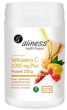 Witamina C1000 Buforowana Aliness 250g proszek