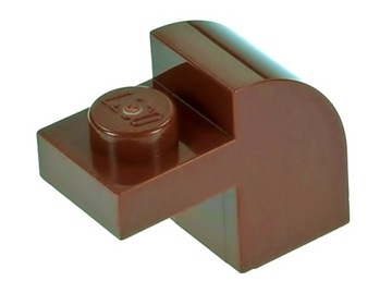 LEGO Klocek mostek łuk 1x2x1 6091 brązowy - 2 szt.