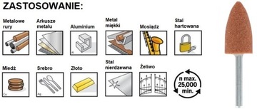 3 шт. ШЛИФОВАЛЬНЫЙ КАМЕНЬ 9,5 ММ (952) DREMEL