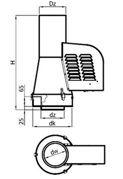 Генератор тяги дымохода DARCO GCK 150 CH B-K