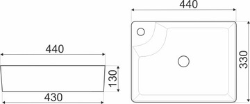 Накладная раковина KR 44