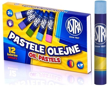 PASTELE OLEJNE SZKOLNE 12 KOLORÓW PREMIUM