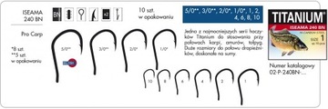 Haczyki Karpiowe Titanium Iseama nr.6 - Robinson