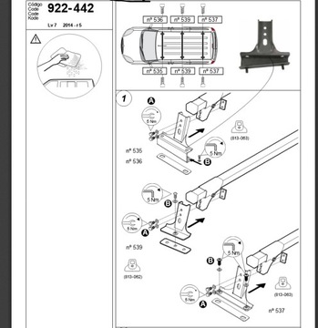 БАГАЖНИК НА КРЫШУ CRUZ FIAT DOBLO DOBLO MAXI 3 BELKI 2010 -> 2015 -> до 2022 г.